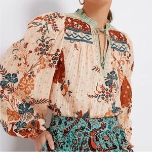 Ulla Johnson Rana Blouse Egret Size 4